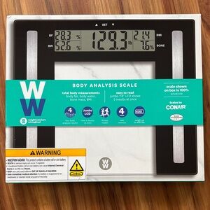 Weight Watchers Black and Silver Body Analysis Scale
